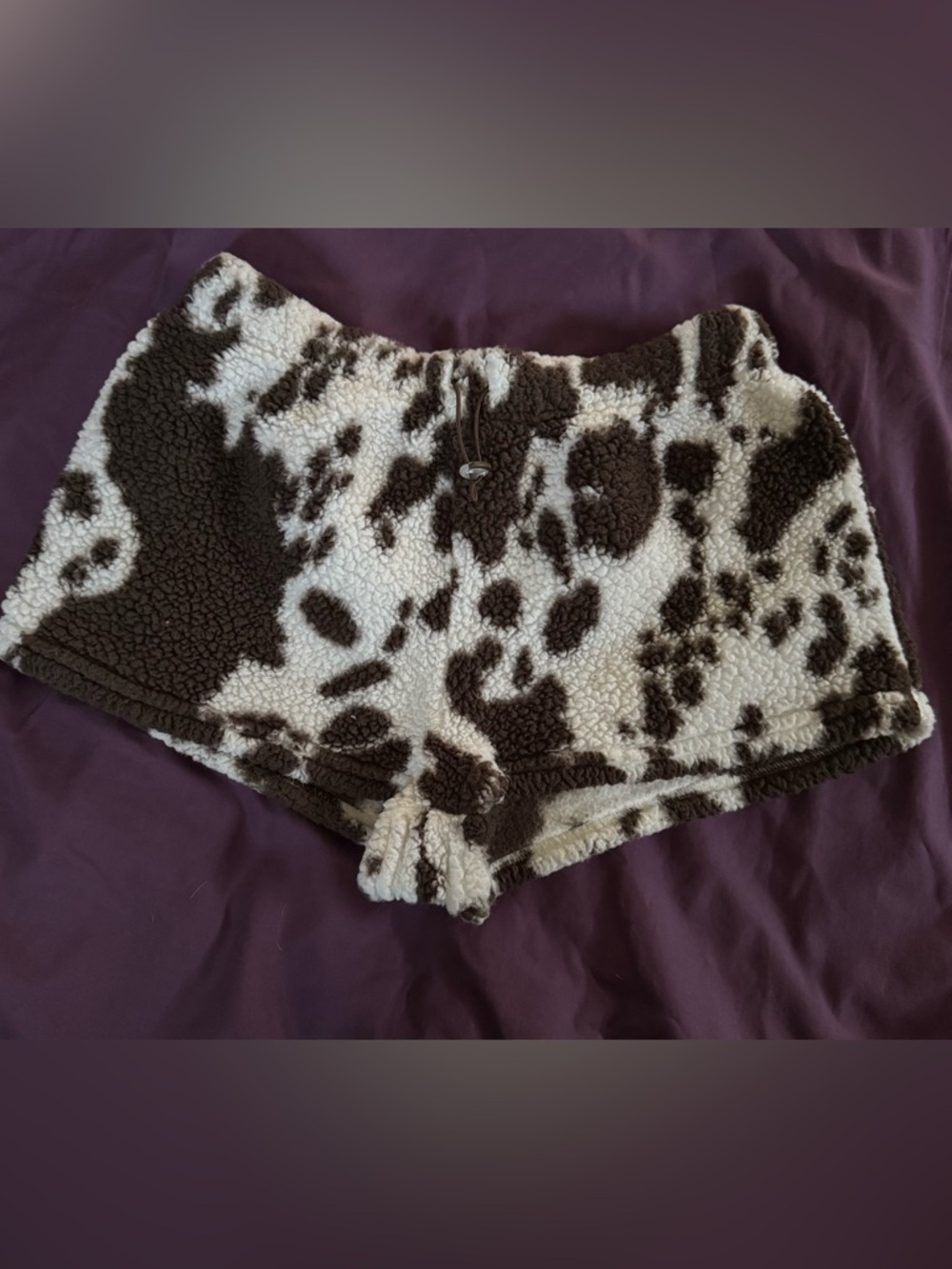 Fluffy Cowprint Shorts